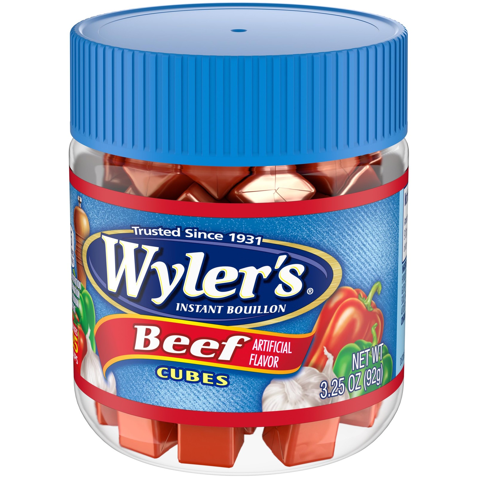 Beef Instant Bouillon Cubes Jar, 3.25 OZ