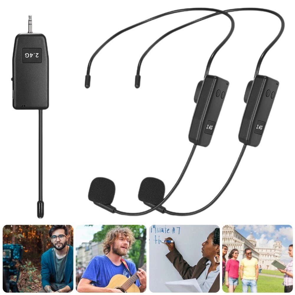 For Voice Teaching Speaker Karaoke 2.4G Wireless-Microphone Headset Mic System