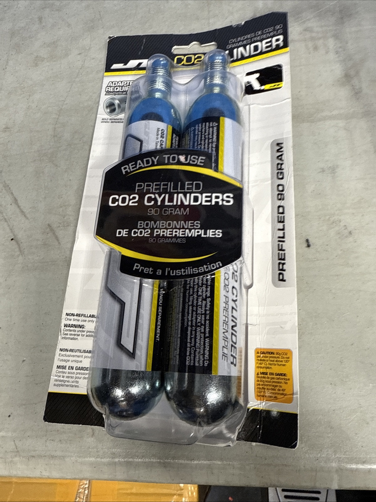 JT Prefilled C02 Cylinders 90gram 2 Pack Ready To Use For Paintball