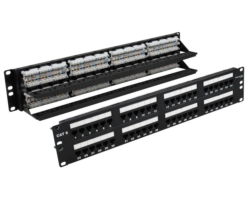 48 port (2U 19inchinch CAT6 Universal Patch Panel  Rack Mountable