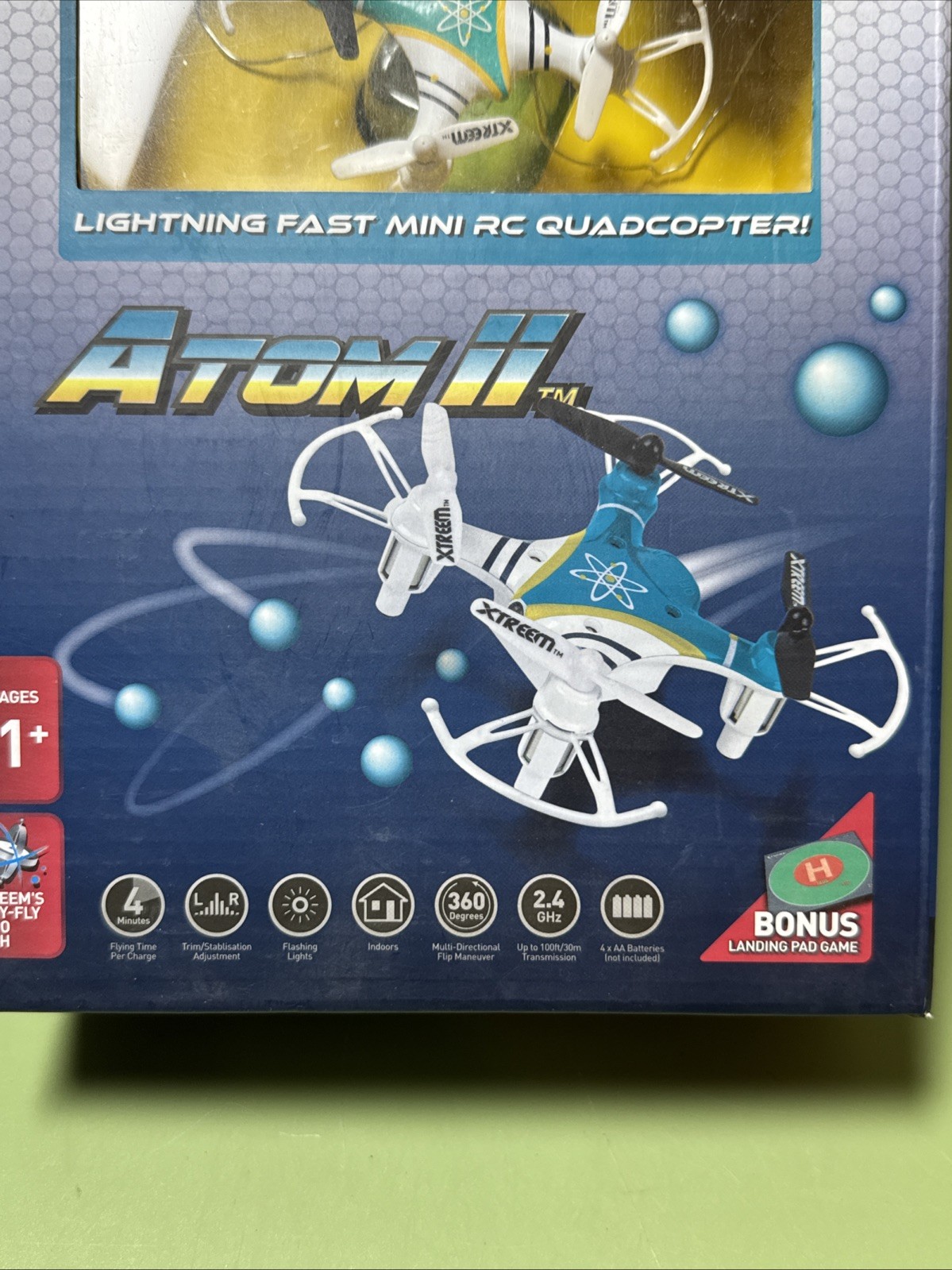 Xtreem Atom II Lightening Fast mini RC Quadcopter In Box Preused