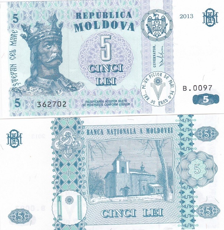 Moldova - 5 Lei 2013 UNC Pick 9q Lemberg-Zp