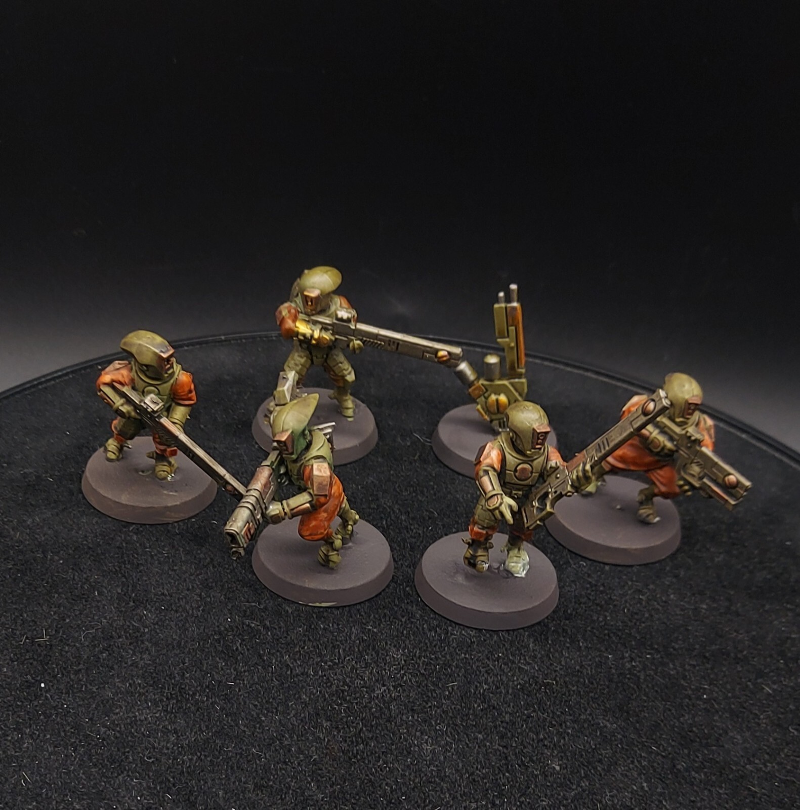 Well Painted Warhammer 40k tau fire warriors×5 B2 games workshop