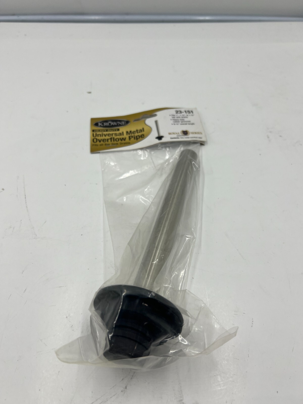 QTY 4 Krowne 23-151 - Universal Overflow Pipe For Bar Sinks For 1", 1-1/4" Drain