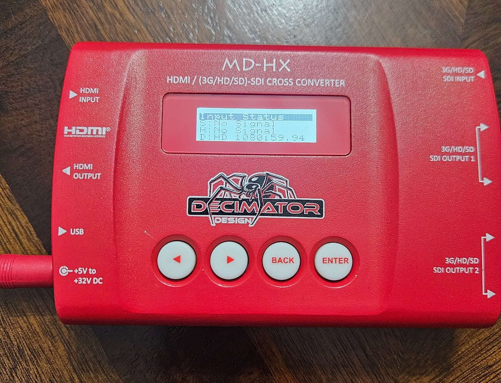 decimator md-hx hdmi and sdi cross converter ( READ DESCRIPTION)
