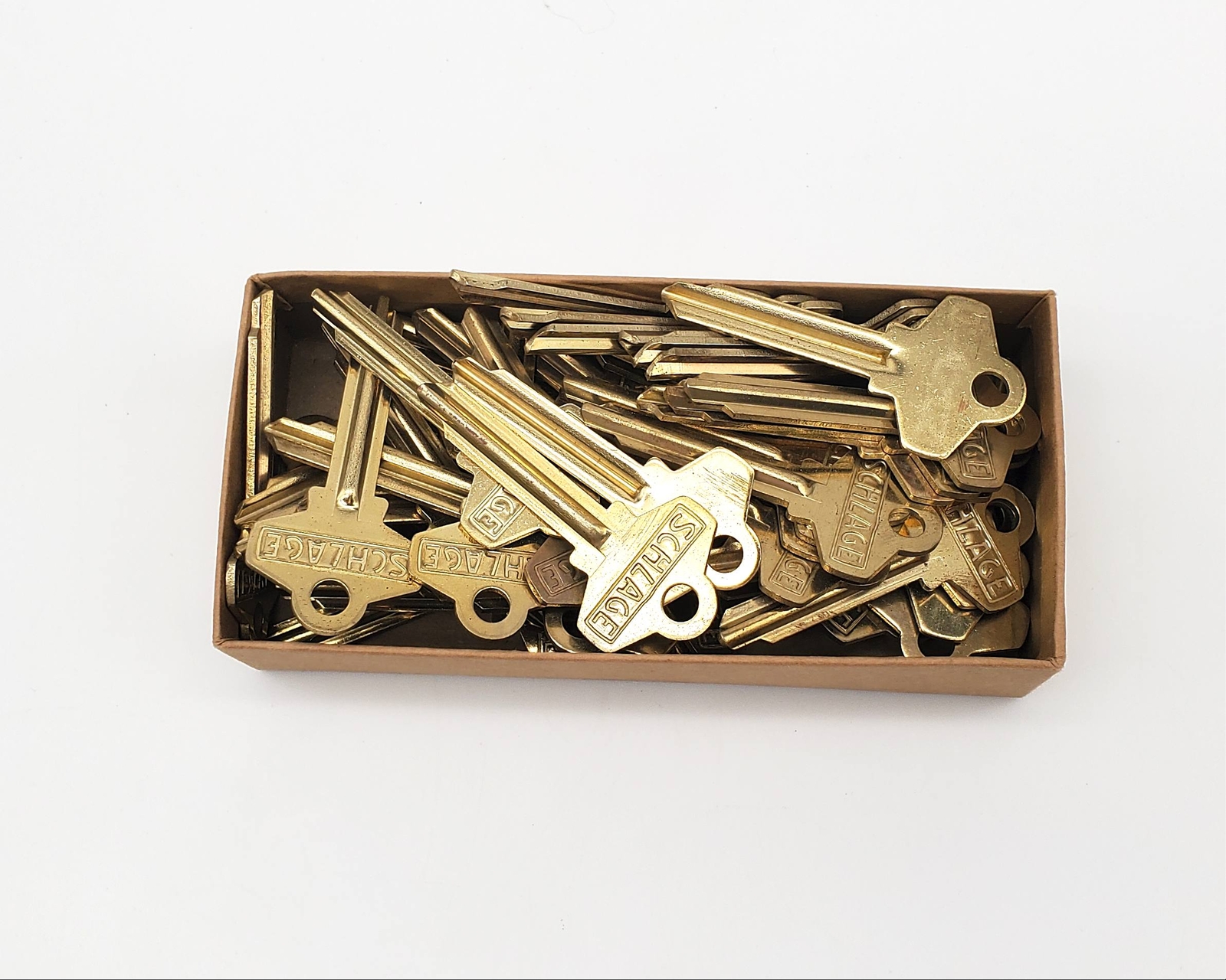 50x Schlage 35-181 Wafer Key Blanks Gold Tone USA Made NOS
