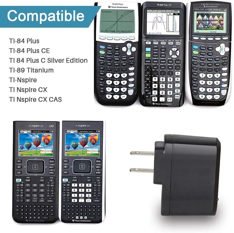 Texas Instruments Graphing Calculator Charger with 5FT USB Cable - Durable