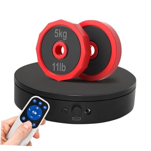 Motorized Rotating Display Stand with Remote, 4.53in 4.53inch/Black/11Lbs Load