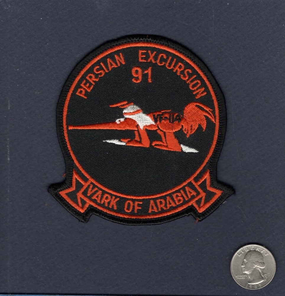 Original VF-114 AARDVARKS Vark Of Arabia 1991 NAVY F-14 TOMCAT Squadron Patch