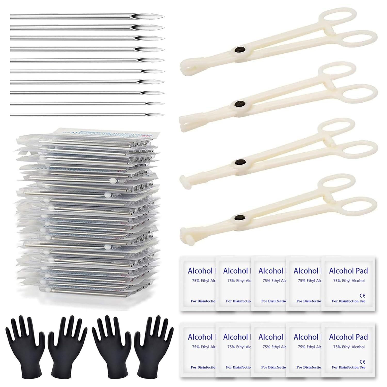 Body Piercing Kit - 43Pcs Professional Piercing Tool Kit with 12G 14G 16G 18G...