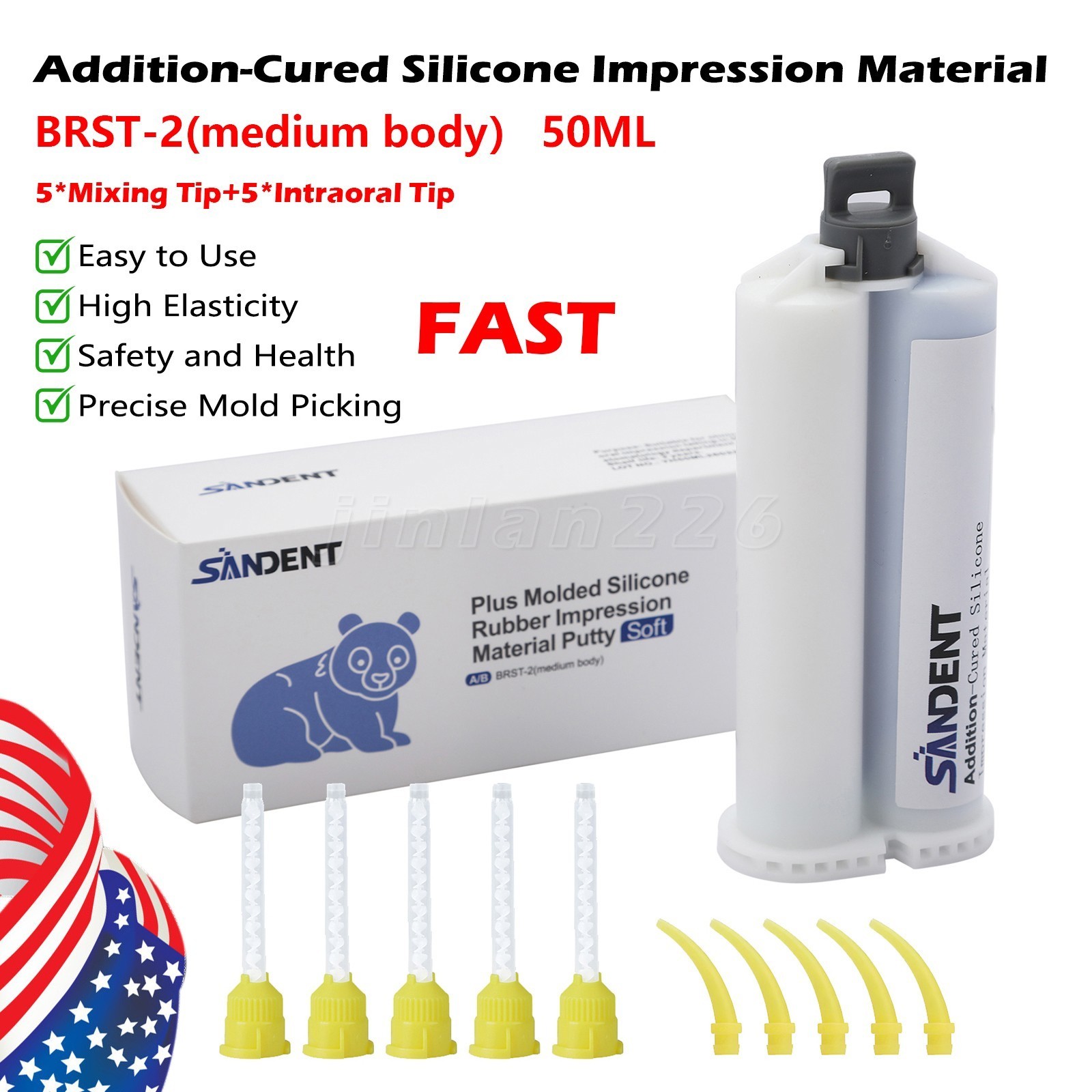 Dental VPS Material Impression (Fast Set) VPS PVS Medium Body