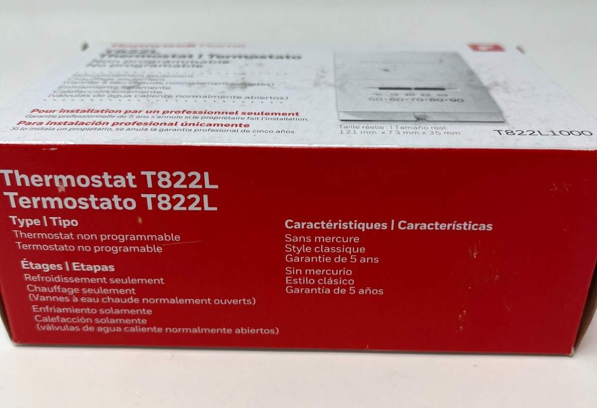 Honeywell T822L Non-Programmable Thermostat