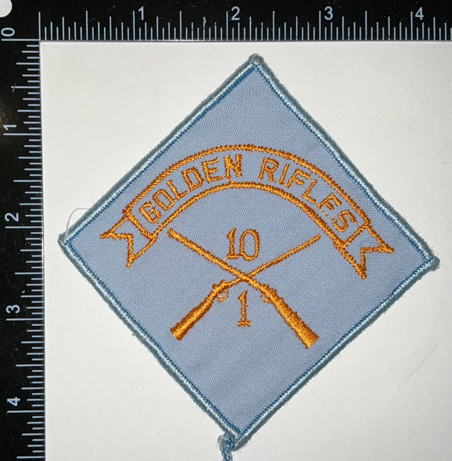 Cold War US Army 10th Infantry Regt 1st Bn Golden Rifles Twill US Made Patch