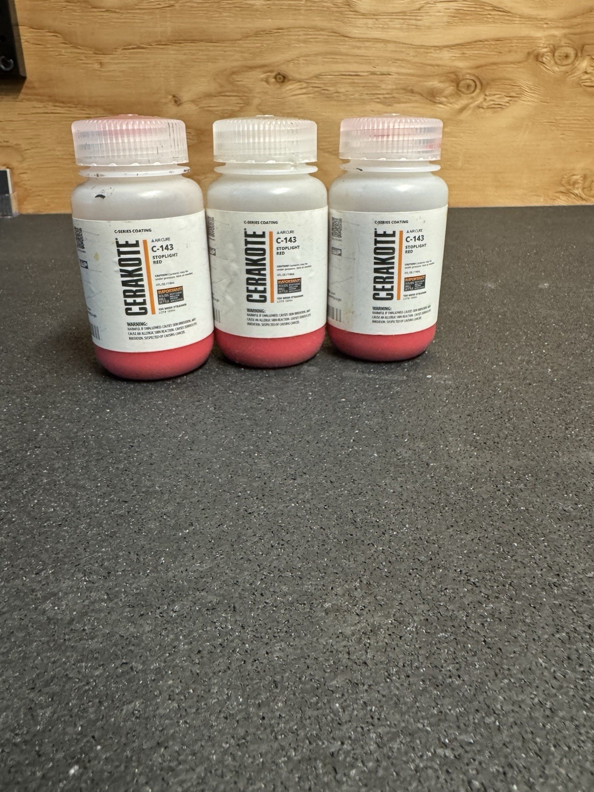 CERAKOTE C-143 STOPLIGHT RED COATING FOR FIREARMS SET OF 3 BOTTLES COATING
