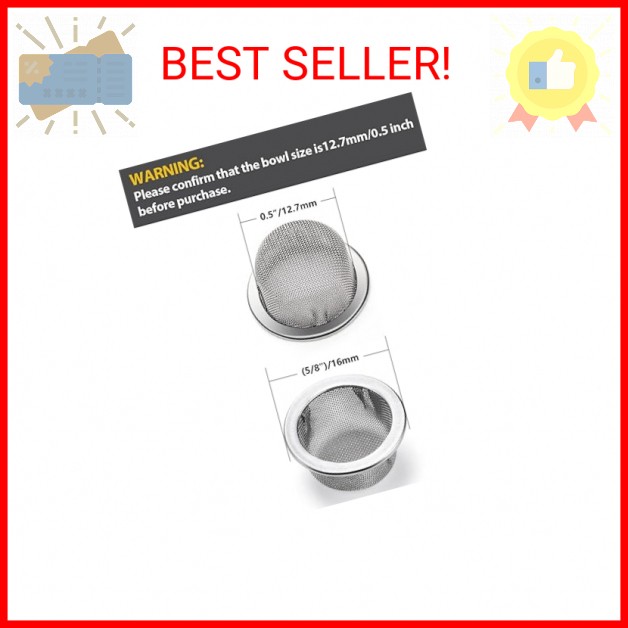 Stanker 15pcs 0.5 Inch Premium Diameter Stainless Steel Pipe Screens with Storag