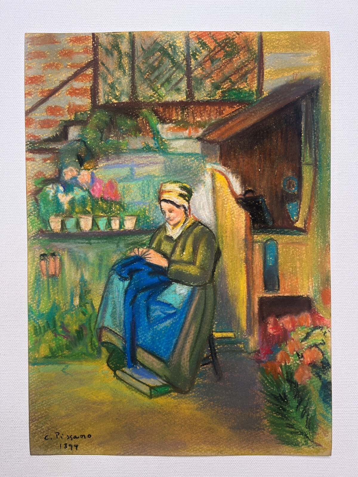 Camille Pissarro Drawing on paper (Handmade) signed and stamped mixed media.