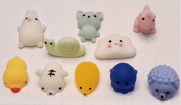 *NEW* 50 Piece Glow In The Dark Squishy Toys Mochis Individually Wrapped