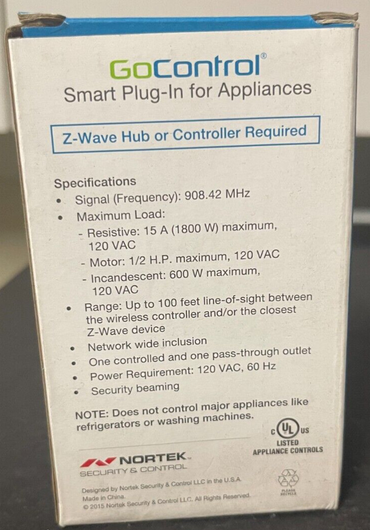 Brand New Linear PS15Z-2: Z-Wave Plug-in Appliance Module