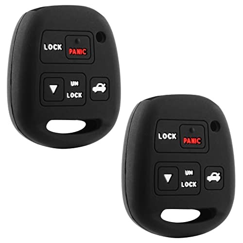 Silicone Key Fob Cover Skin for Lexus 3-Button Short Blade Remote (Fits Two