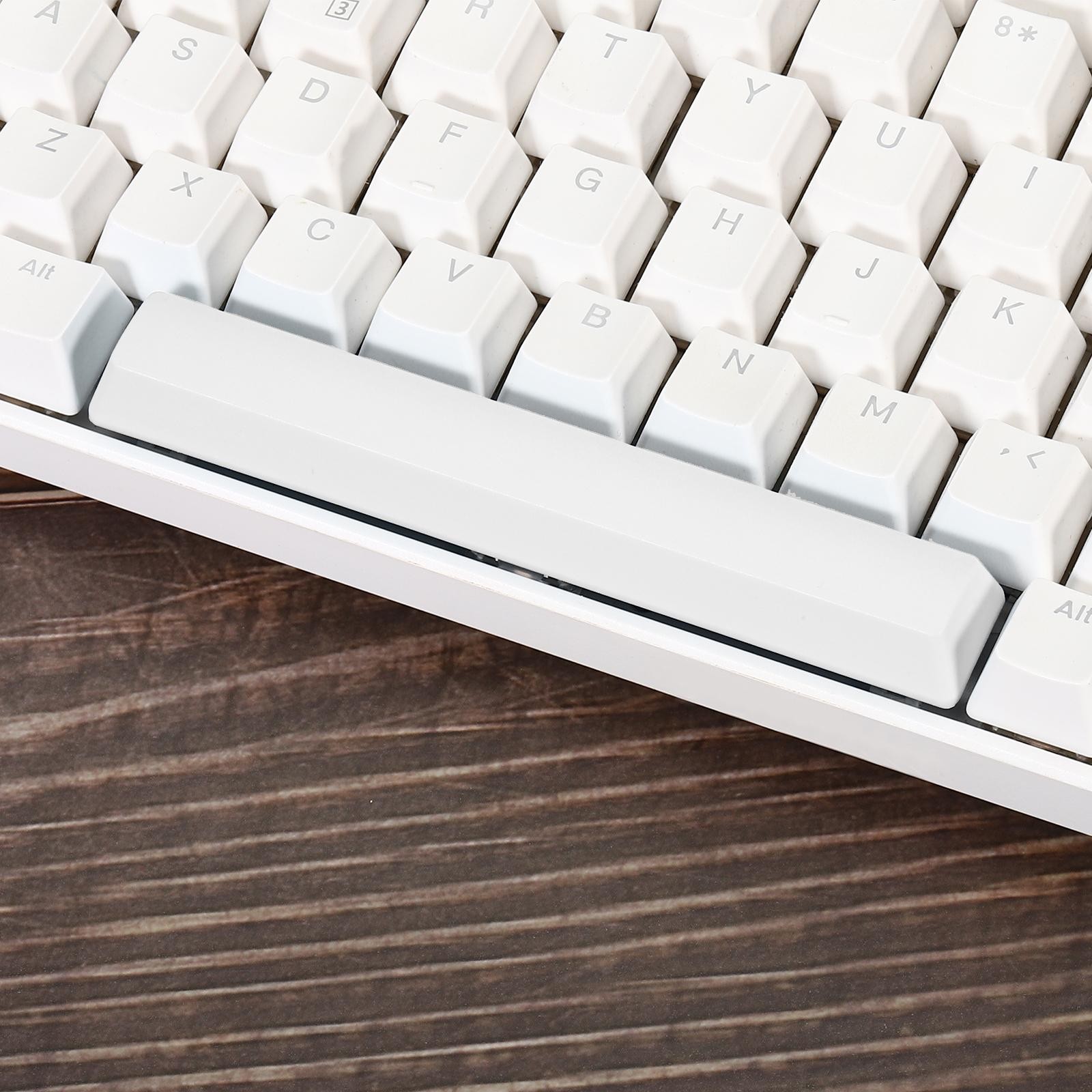 6.25u Spacebar Keycaps, MX Keyboard Replacement Universal PBT Mechanical, White
