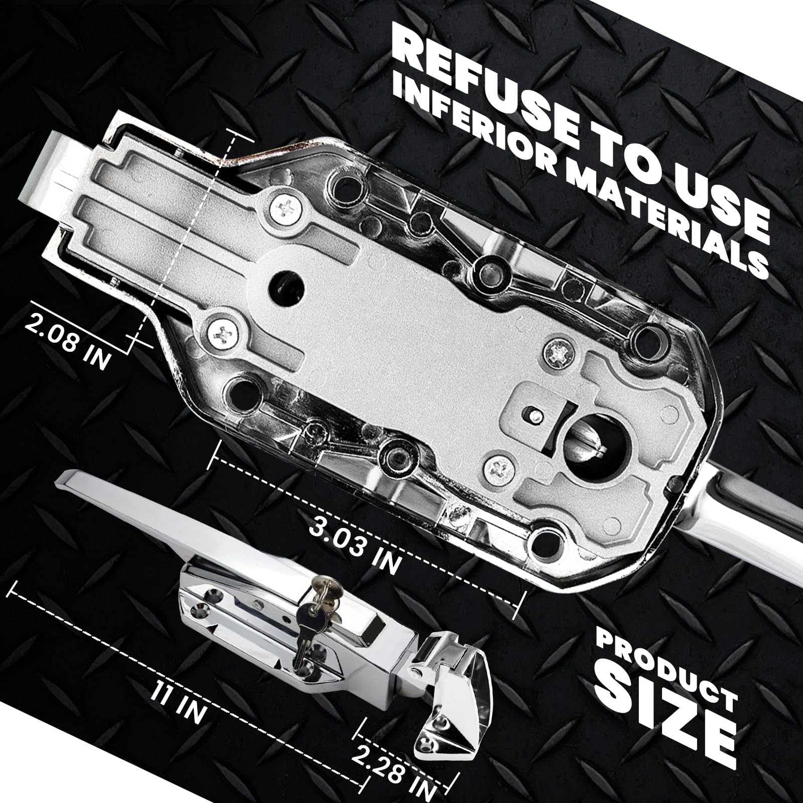 Walk in Cooler Door Handle, Closer Complete Latch Silver