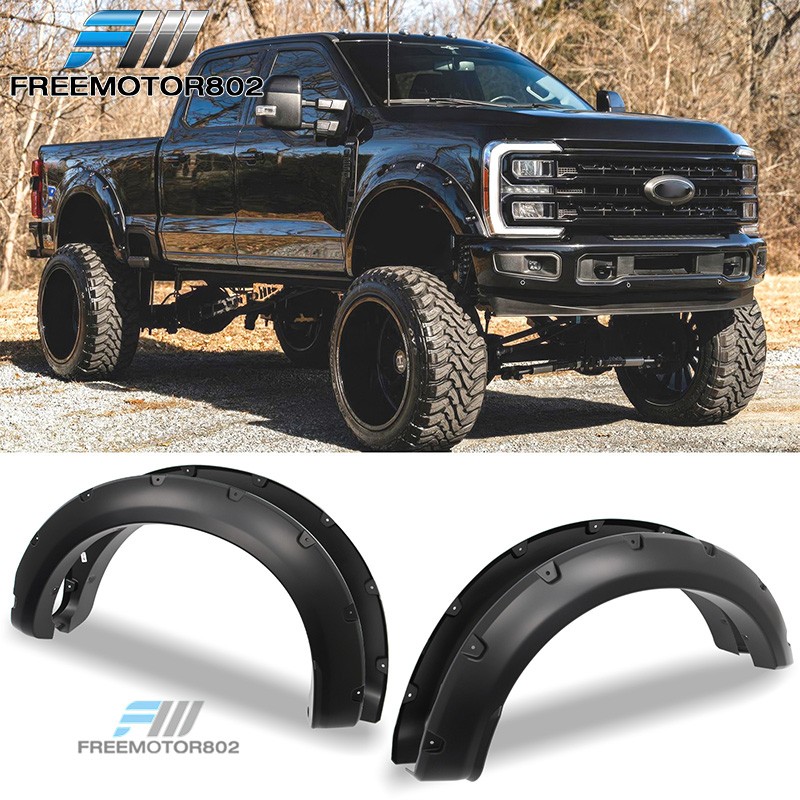 For 23-25 Ford F-250 F-350 Super Duty Pocket PP Fender Flares Wheel Cover Arches