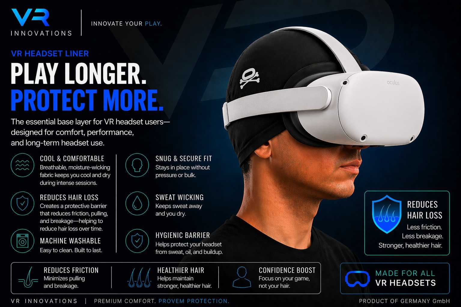 NEW 2026 VR HEADSET LINER FOR META QUEST 2 3 3S UNIVERSAL ESSENTIAL ACCESSORY