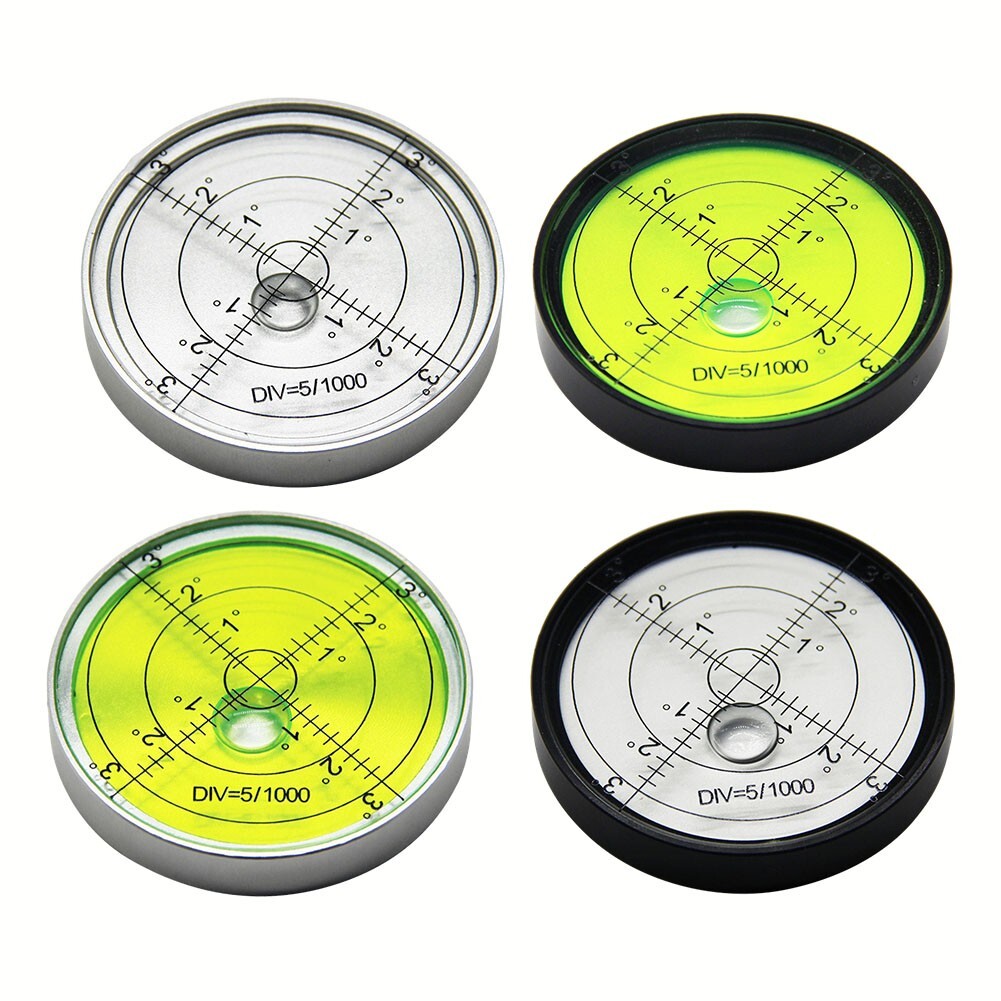 1pc Metal Horizontal Bubble High Precision Level Bubble Round Level 60*10mm