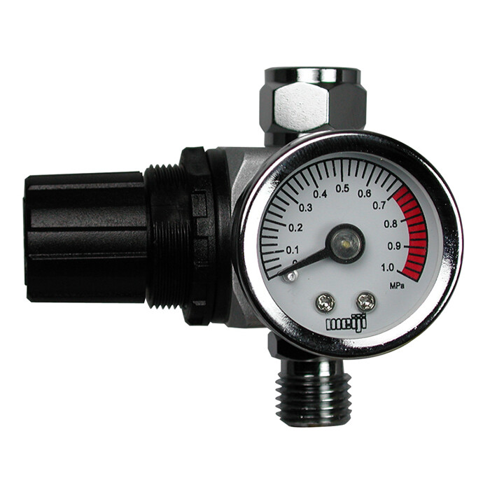 Meiji Air regulator MAR Diaphragm pressure Air adjustment valve gauge analog ES