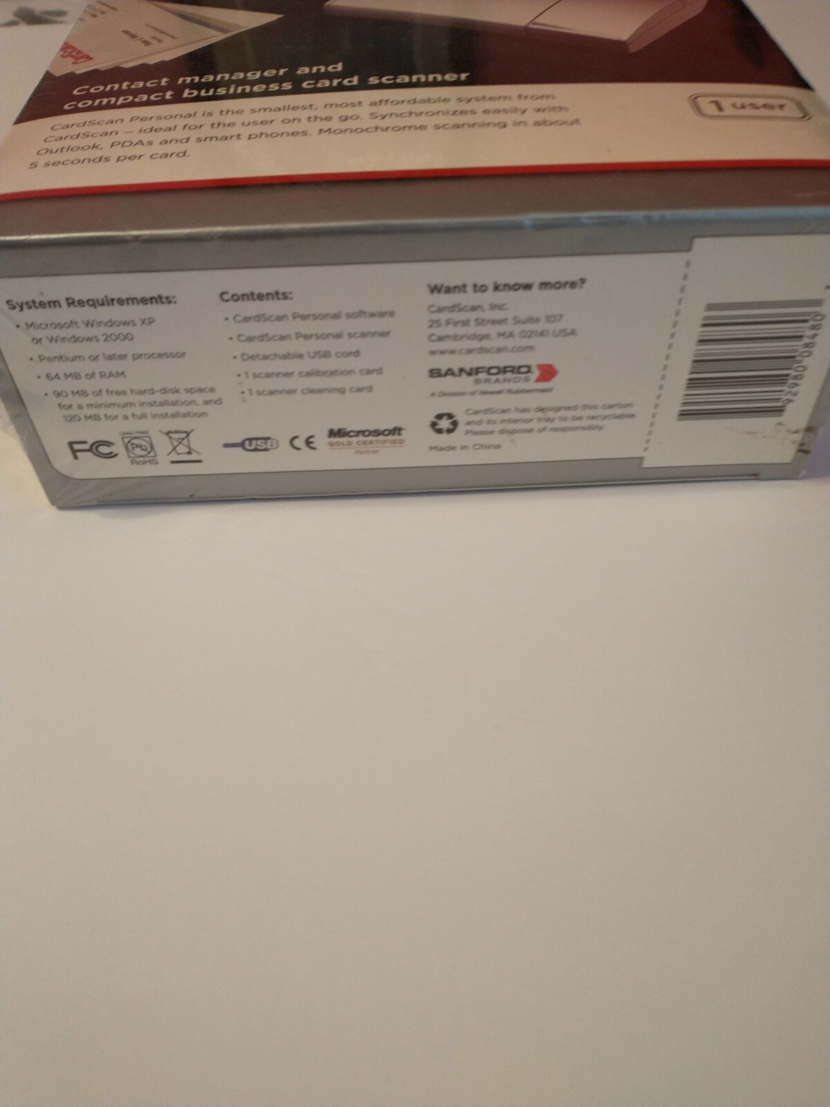 CardScan Personal V8 Pass-Through Scanner