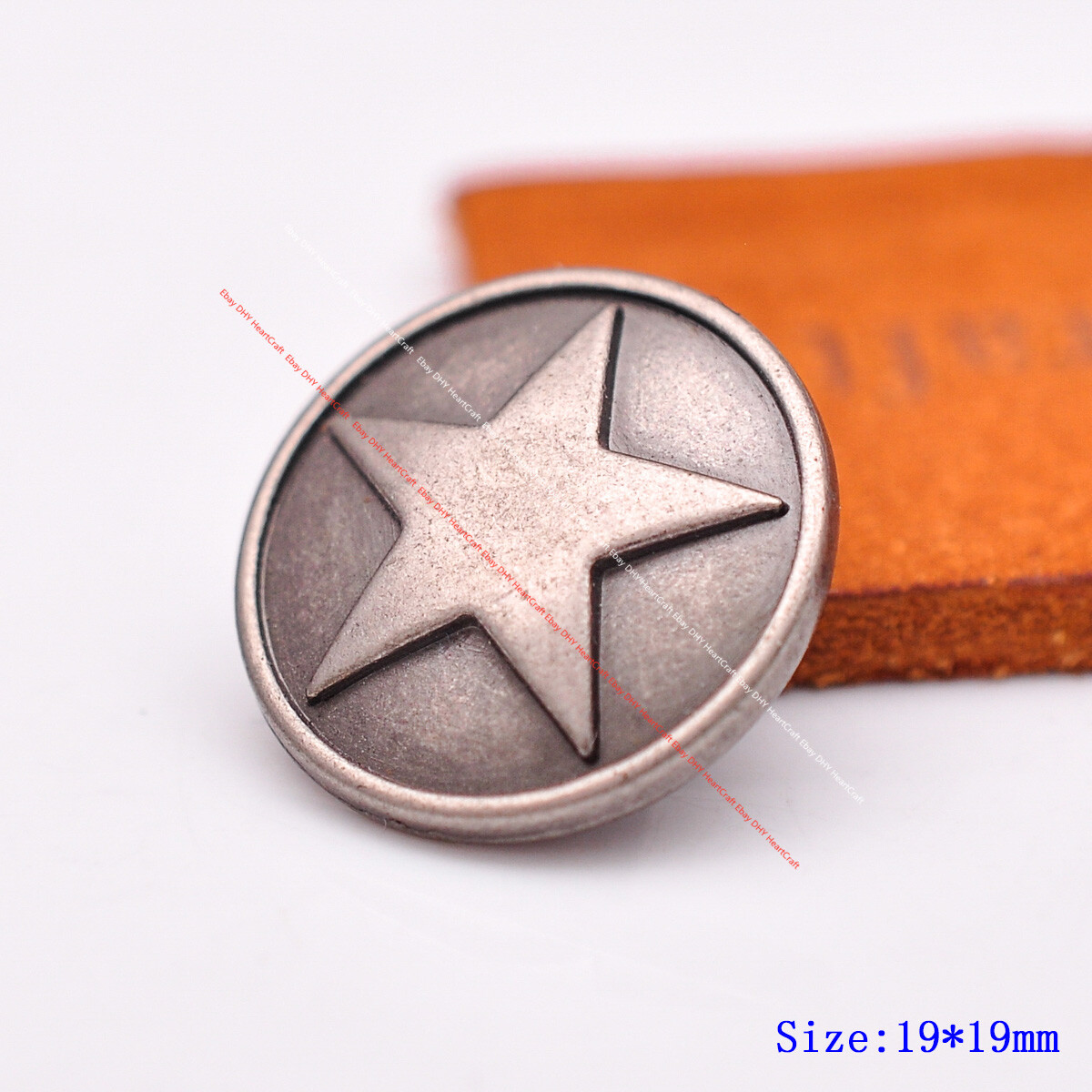 10x Western Vintage Round Star Fast Rivet Studs Tacks Belt Leathercraft Concho