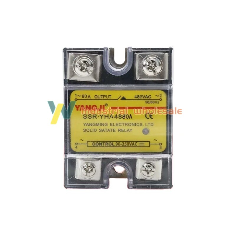 1PC Single-phase AC controlled AC AC-AC solid state relay YHA4880A 480VAC 80A