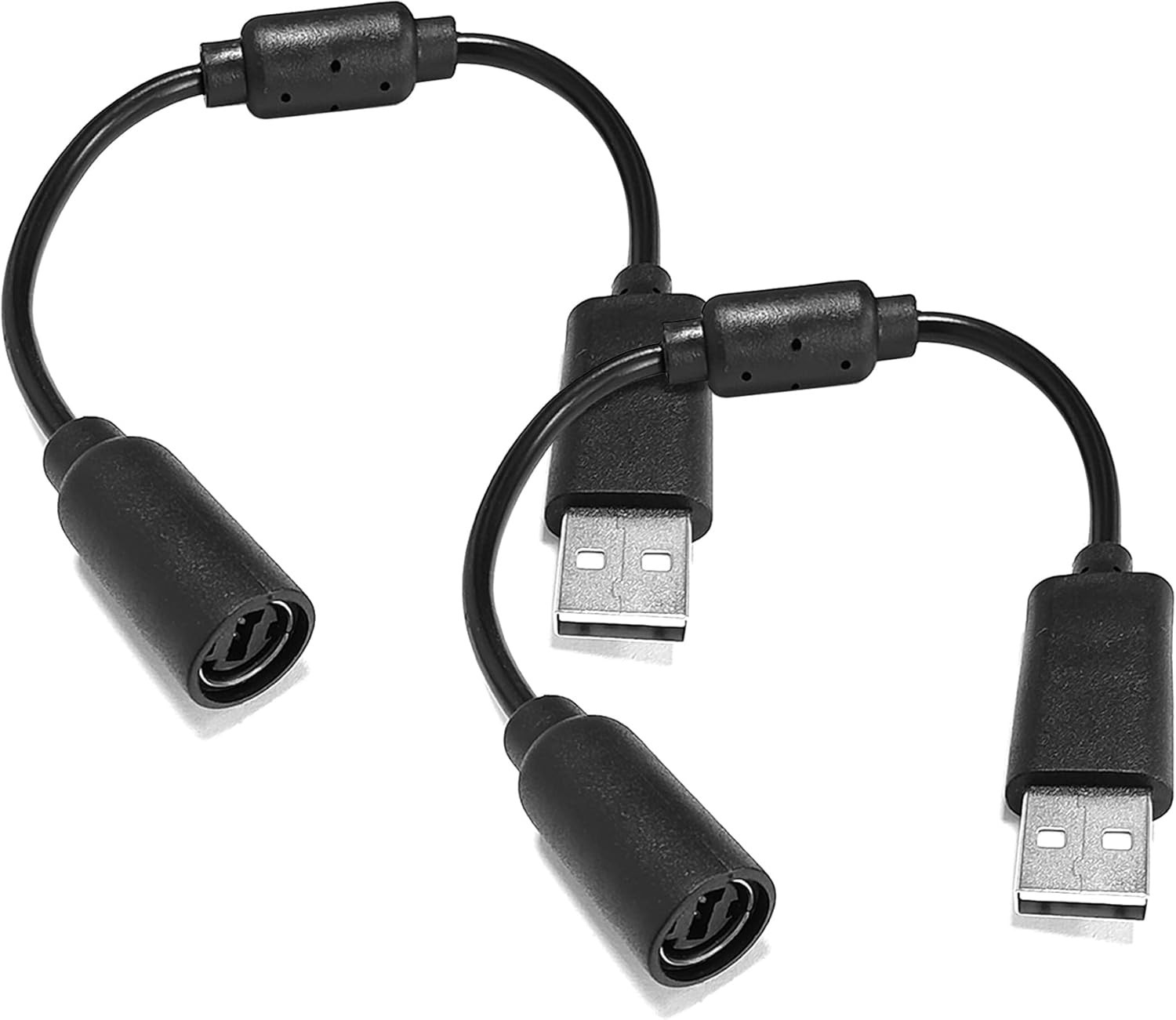 2x USB Breakaway Dongle Cable Cord Adapter For Xbox 360 PC Wired Controller US