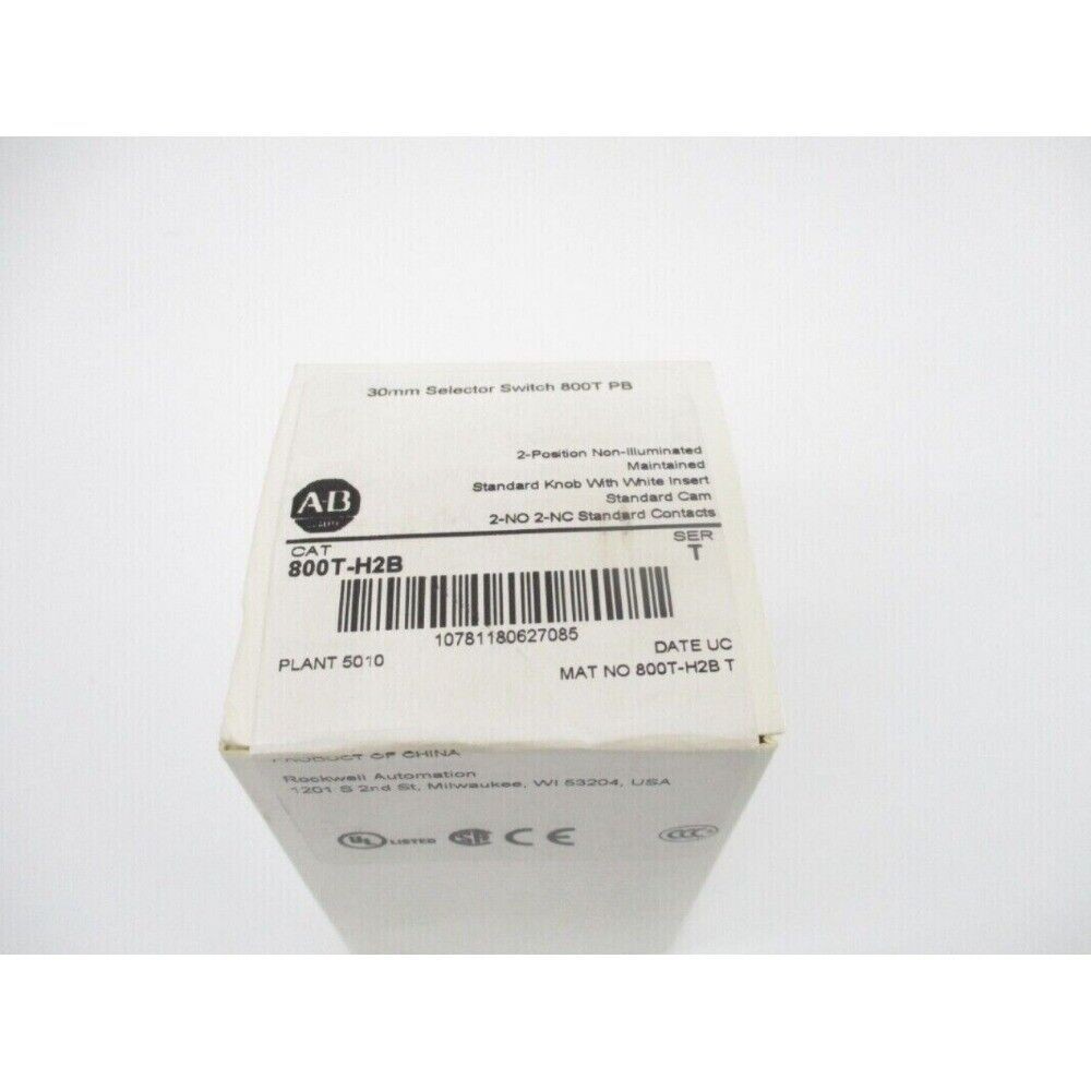 NEW ALLEN BRADLEY 800T-H2B SELECTOR SWITCH QUANTITY 800TH2B USA