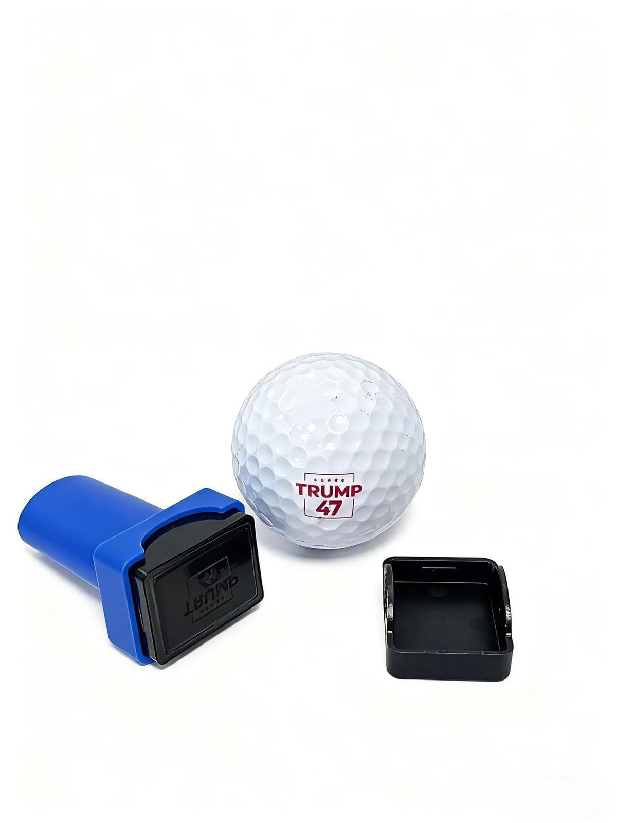 Curves & Clubs Trump 47 Golf Balls Stamp – Funny Golf Stamp – Trump Golfer Gift