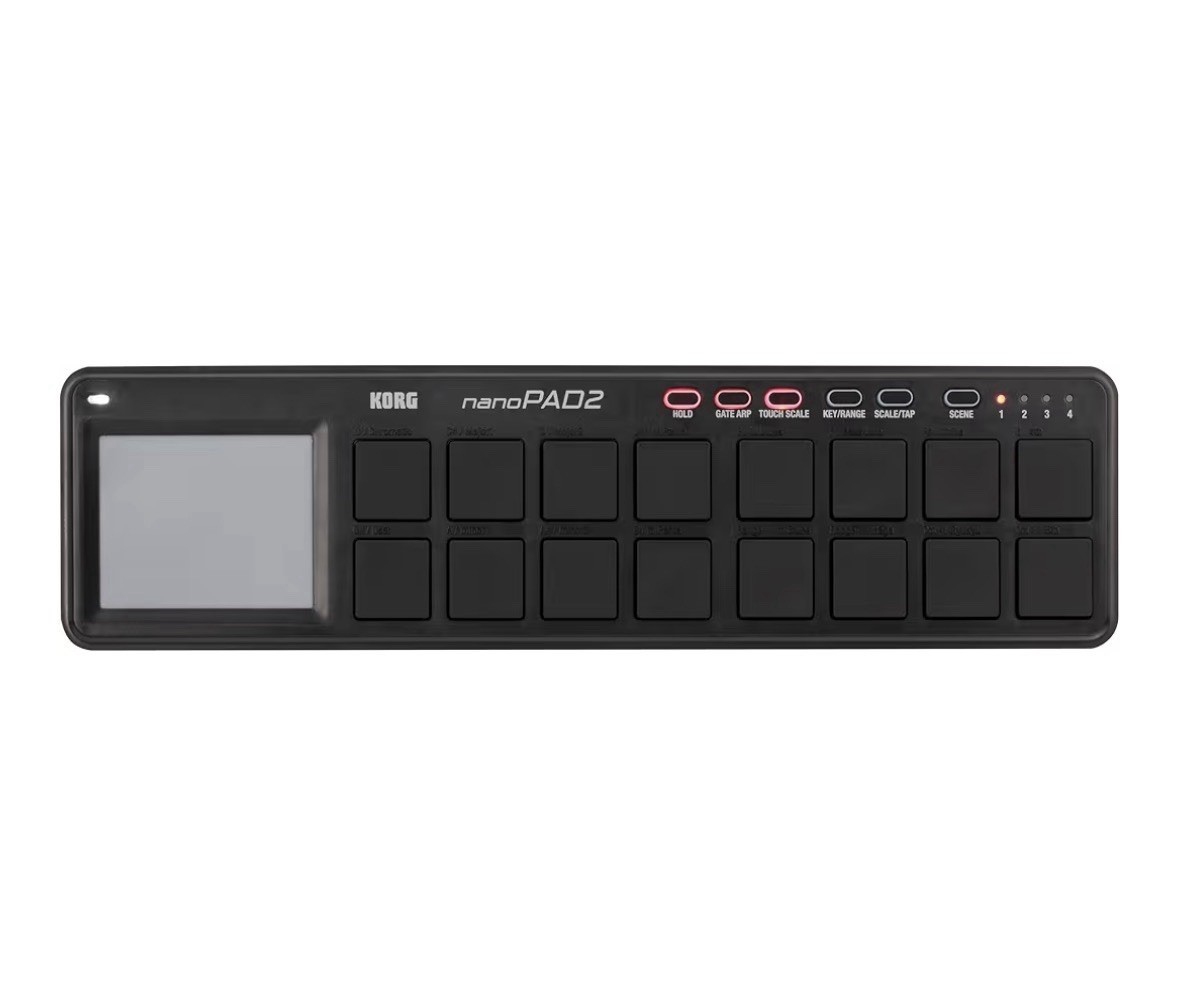 Korg nanoPAD2 Slim-Line USB MIDI Pads - Black With 10ft USB Cable