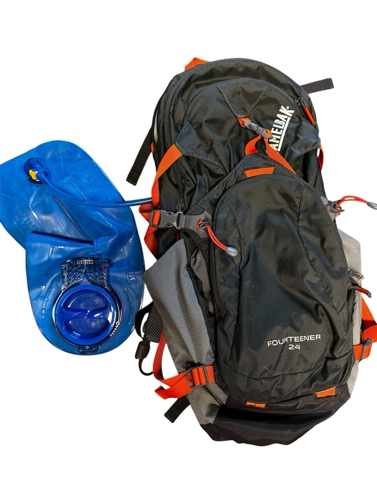 CamelBak Fourteener 24 Hydration Backpack 100oz Black Gray Orange Hiking
