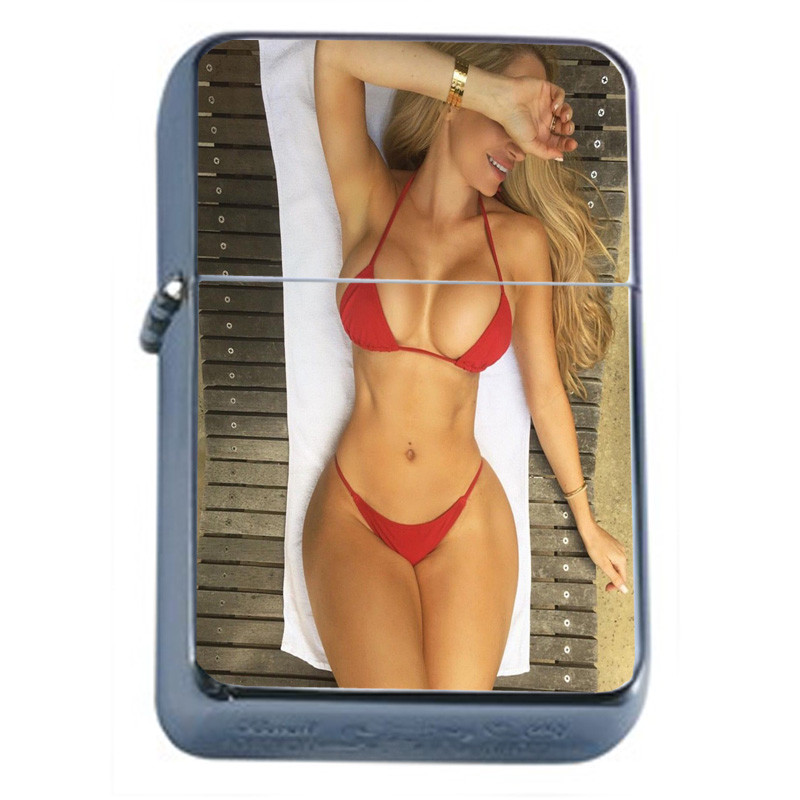 Persian Pin Up Girls D6 Flip Top Oil Lighter Wind Resistant