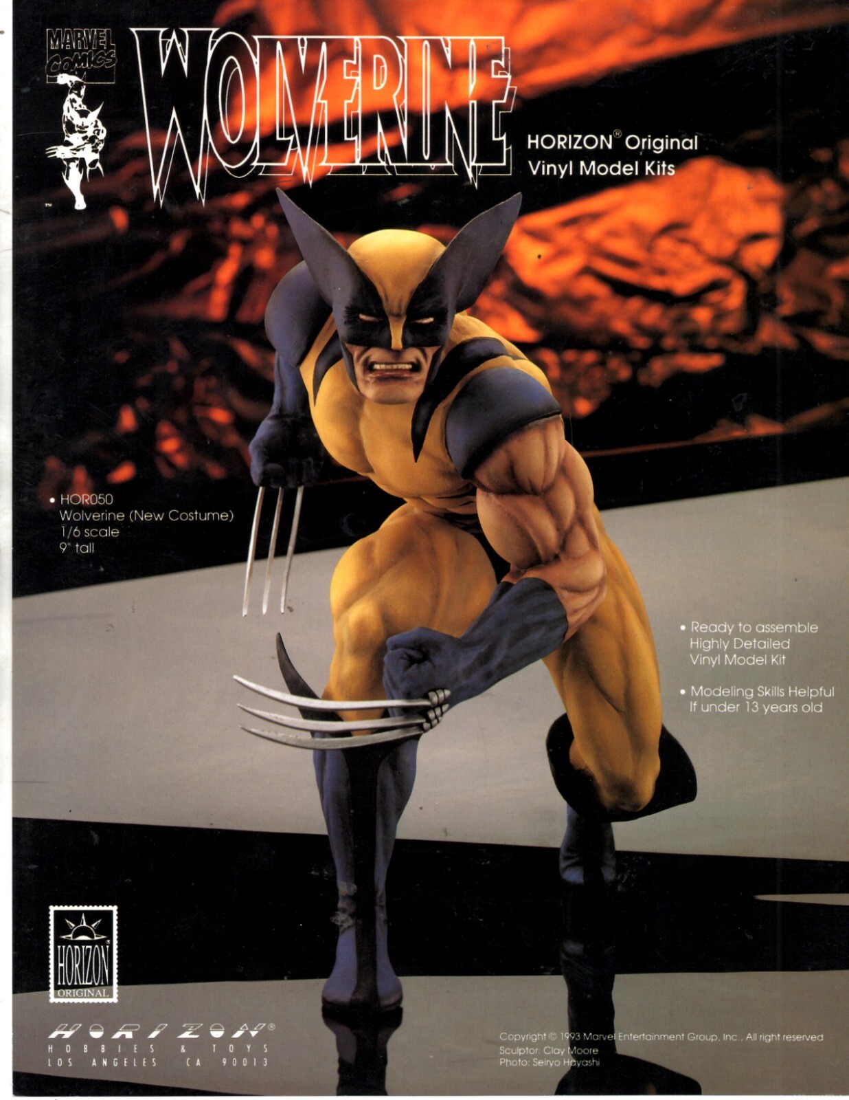 Catalog - Horizon Vinyl Model Kits Sales Sheet Marvel Wolverine 1993