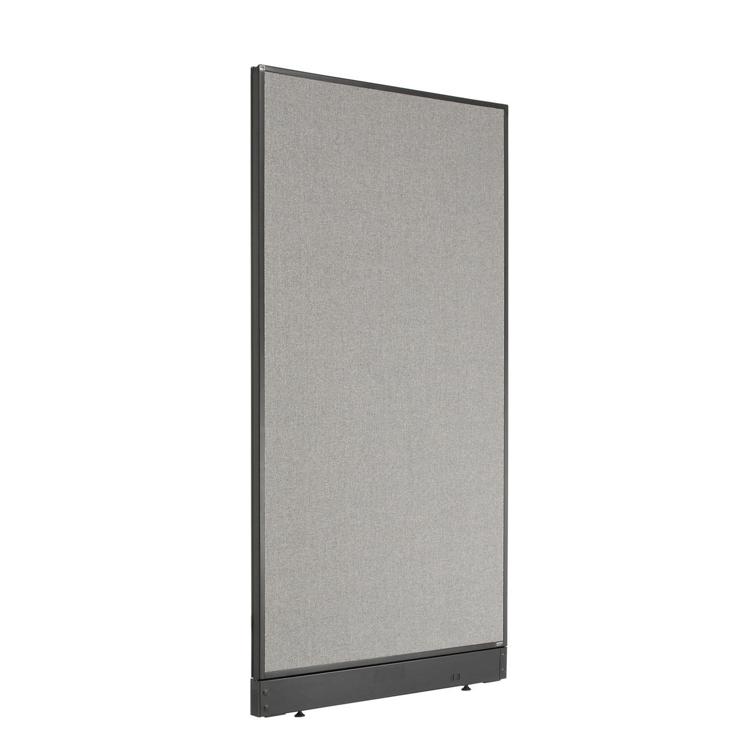 36-1/4"W x 64"H Office Partition Panel with Pass-Thru Cable Gray