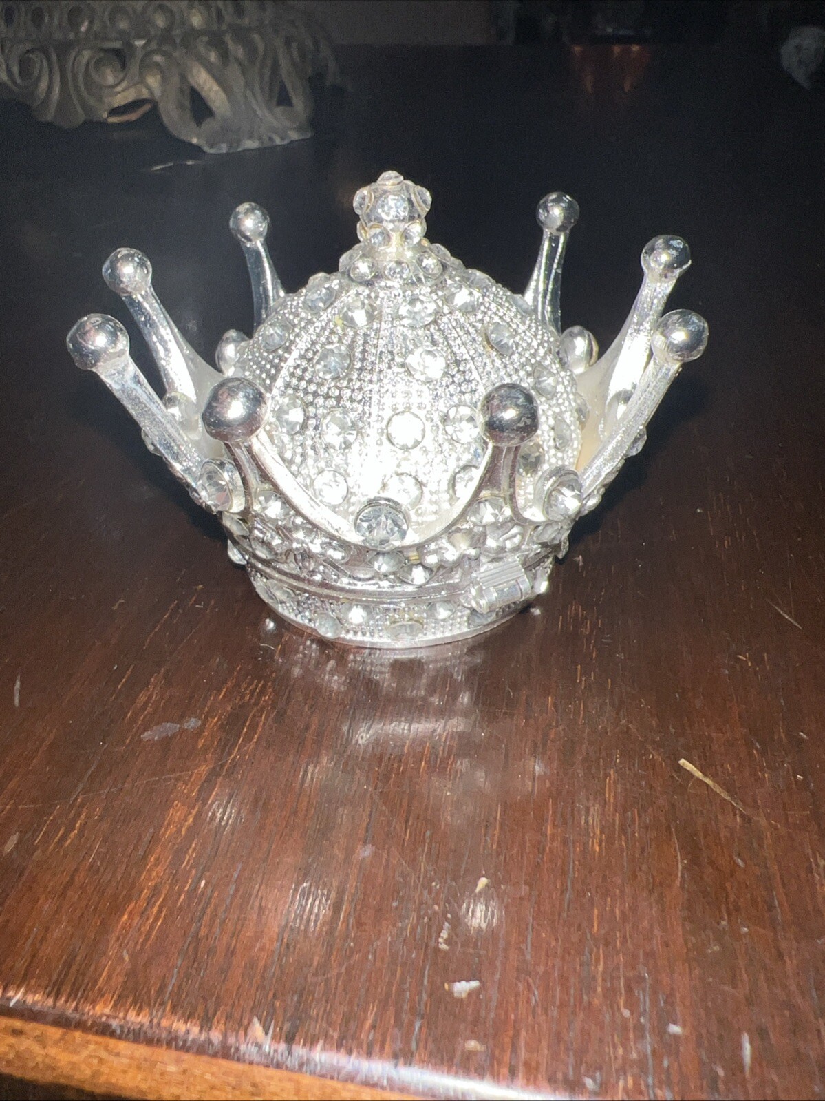King Hat Beautiful Rhinestone Trinket Box