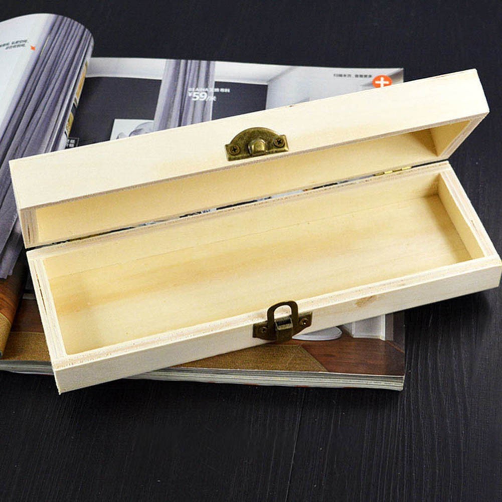 Wooden Box For Outdoor Travel For Storing Jewelry Hair Clip Natural Color