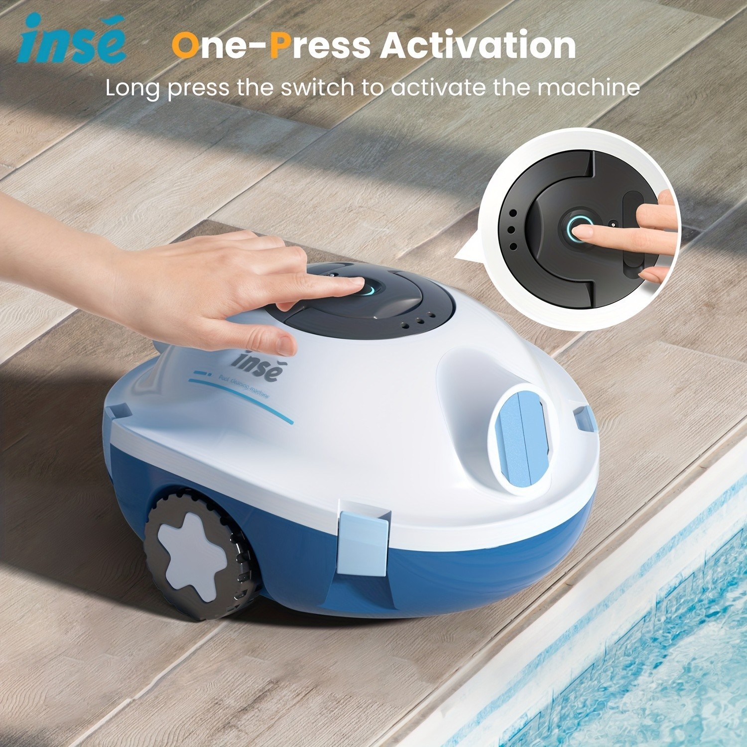 INSE Y10 Cordless Robotic Pool Cleaner, Pool Accessories Clearance, Pool Must Ha