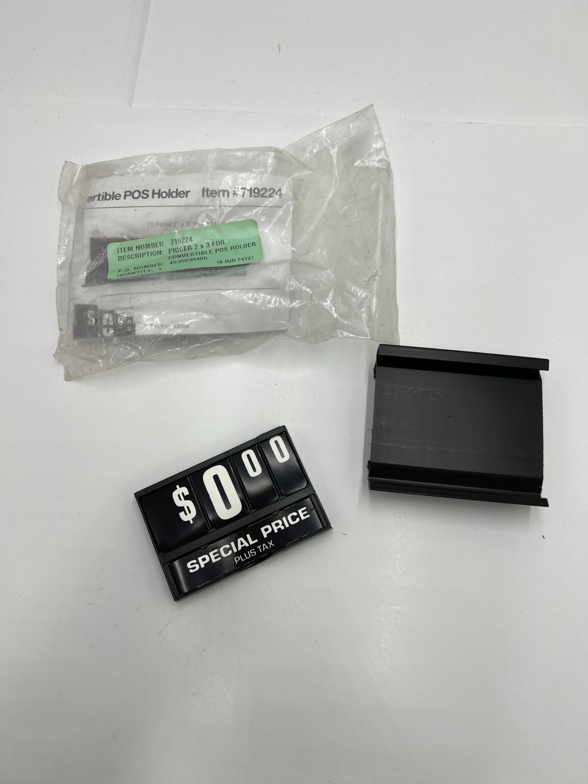 (QTY 2) Pricer 2 x 3 For Convertible POS Holder 719224, Black, 4535038405