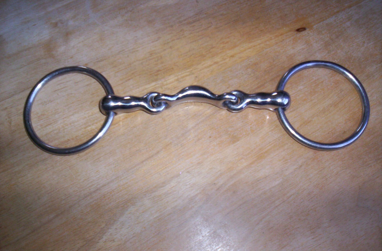 Used Stainless Half Moon Link Loose Ring Bit  4 3/4" Mouth