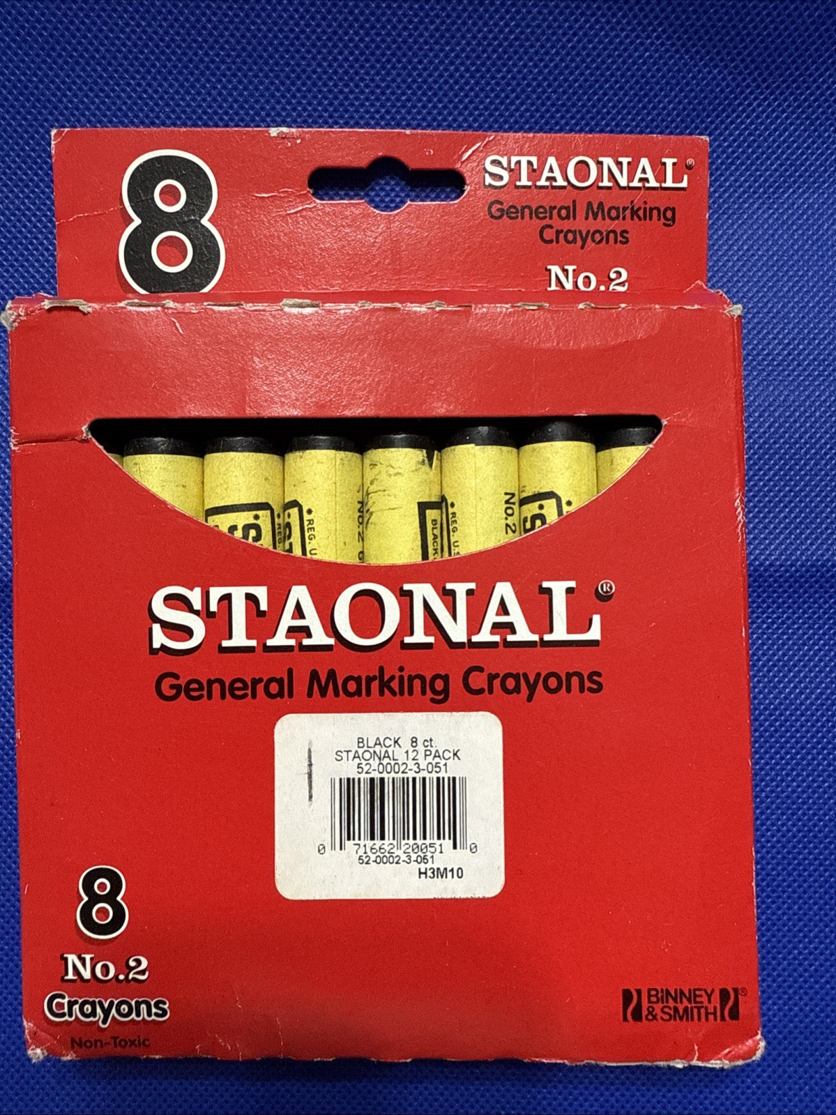 Crayola Extra Large Marking Crayons Staonal No. 2 General Black 8 Count