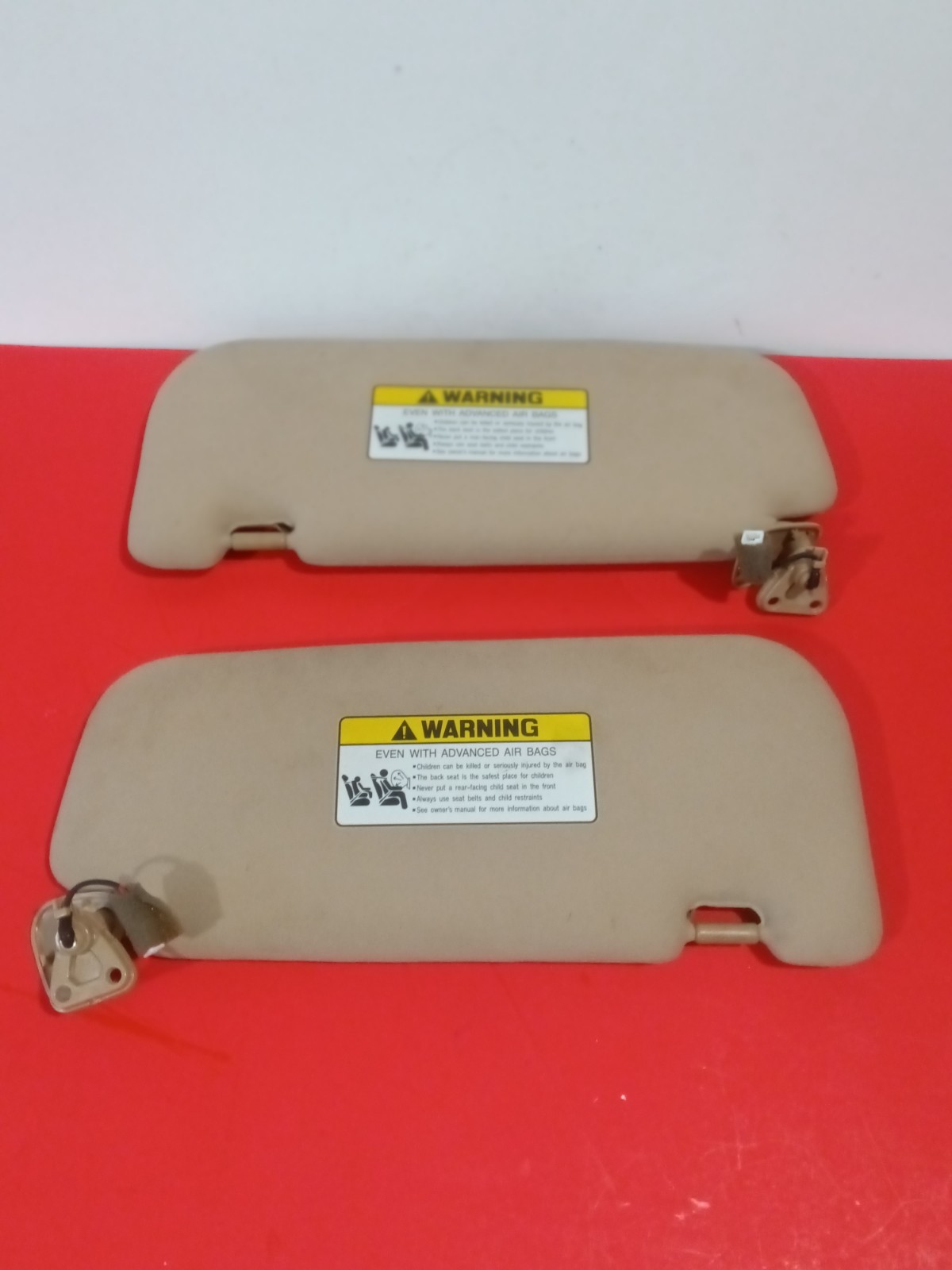 2012 - 2017 Hyundai Azera Driver & Passenger Sun Visor Set BEIGE OEM