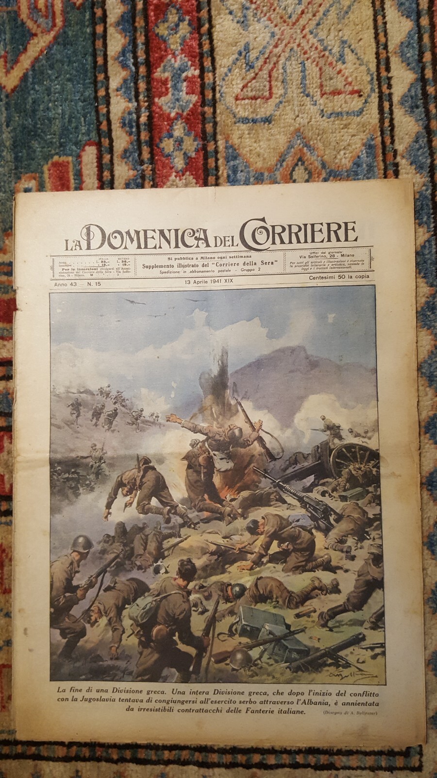 Italy italian (newspaper) (paper) World War II period WW II militaria military