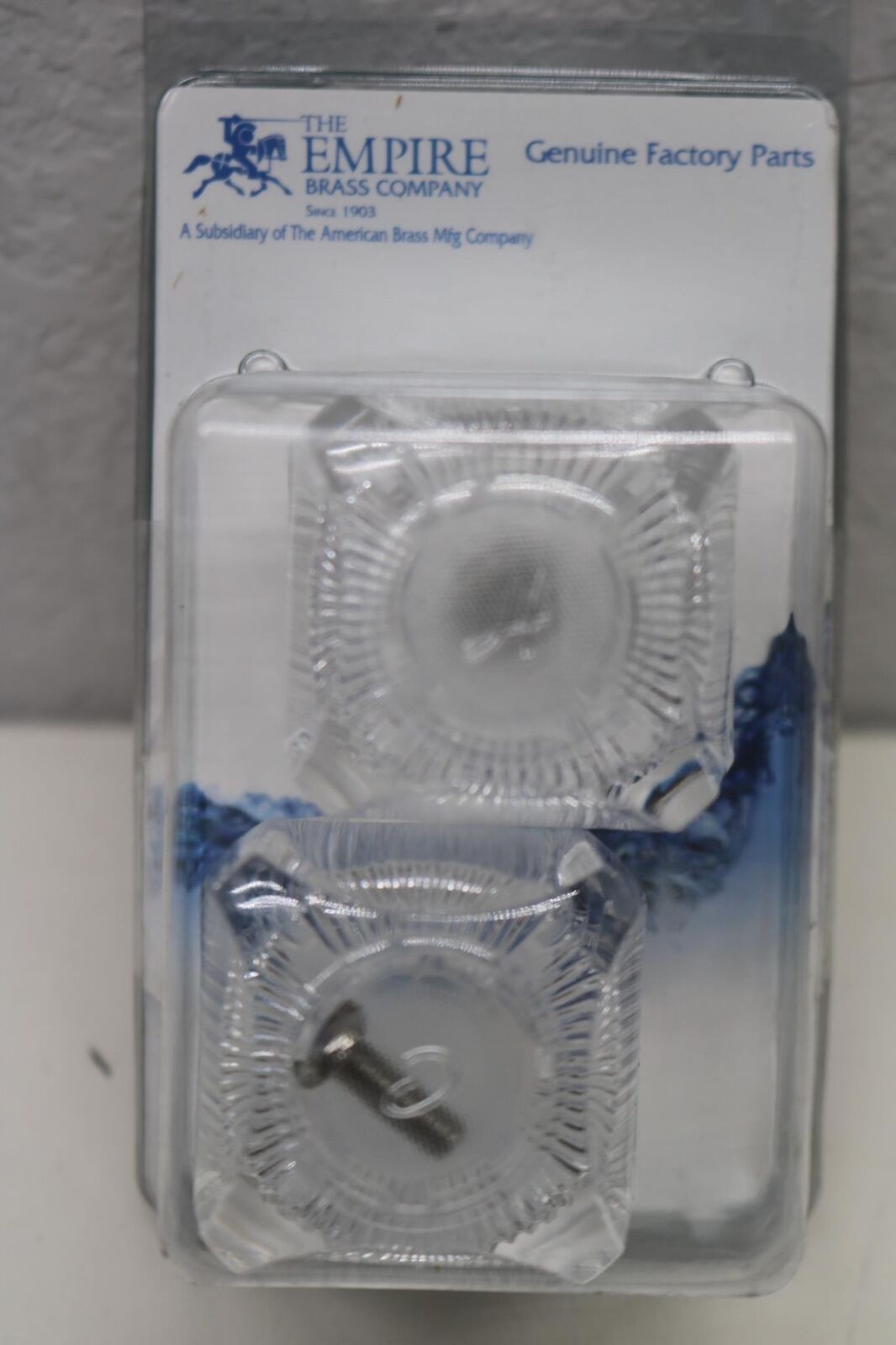Empire CRD-JH Pair Crystal Small Faucet Handles Hot & Cold w/ 17 point broach