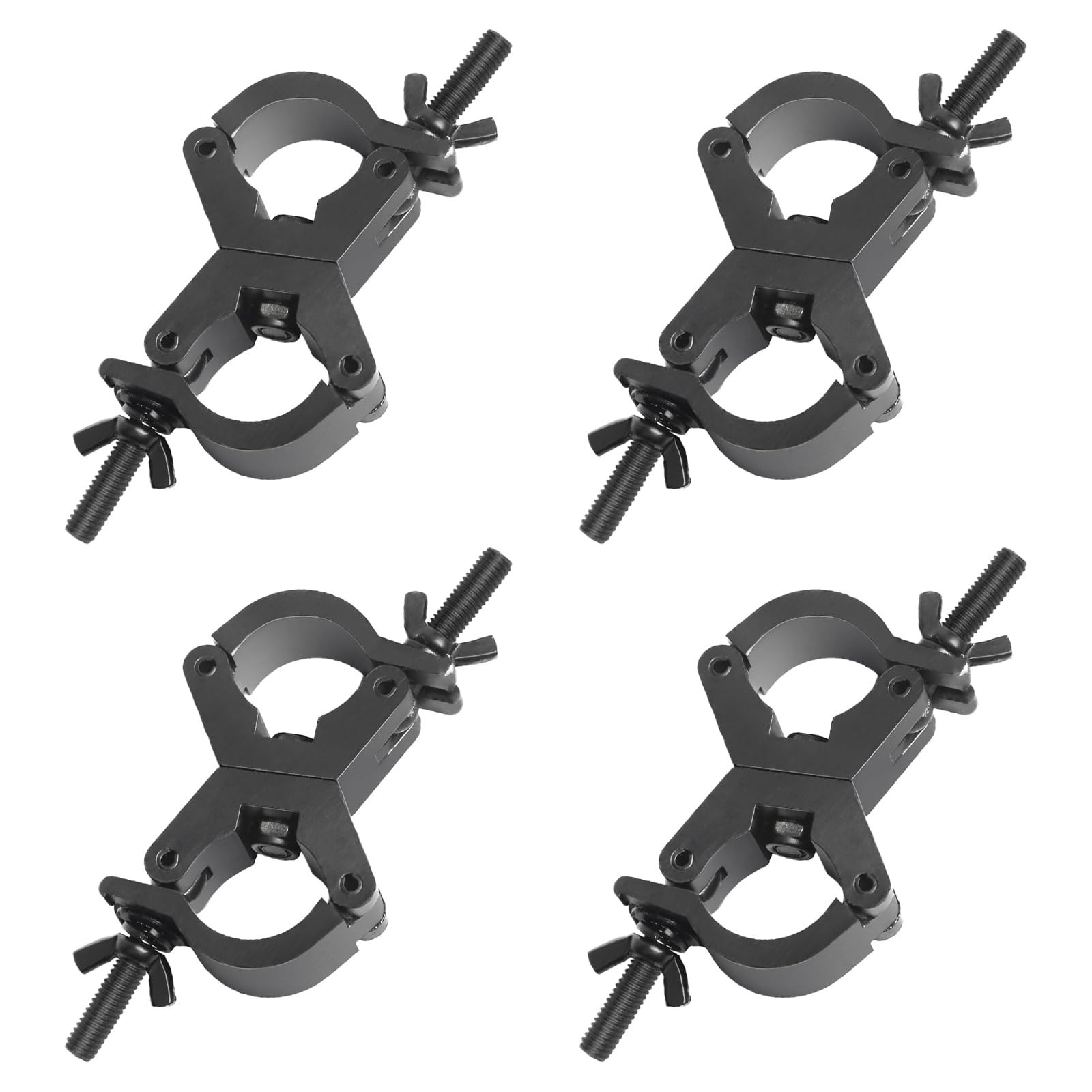 30-35mm (1.18-1.38") Swivel Truss Clamps (4-Pack), Aluminum O-Clamps for DJ Ligh